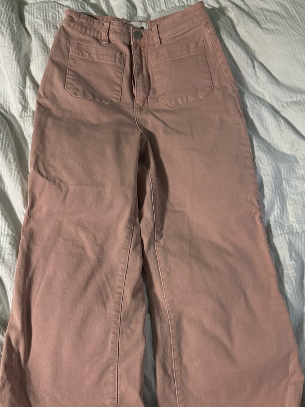 ROLLAS High Rise Wide Leg Sailor Jeans Pink Women's Size 27 - Picture 9 of 14